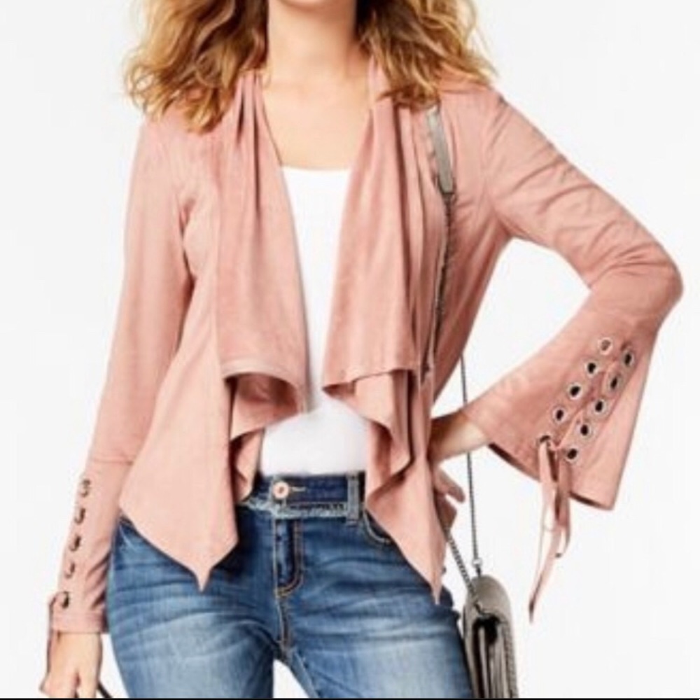 🆕 INC pink faux suede jacket